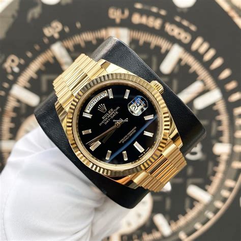 rolex daydate black|rolex day date watch price.